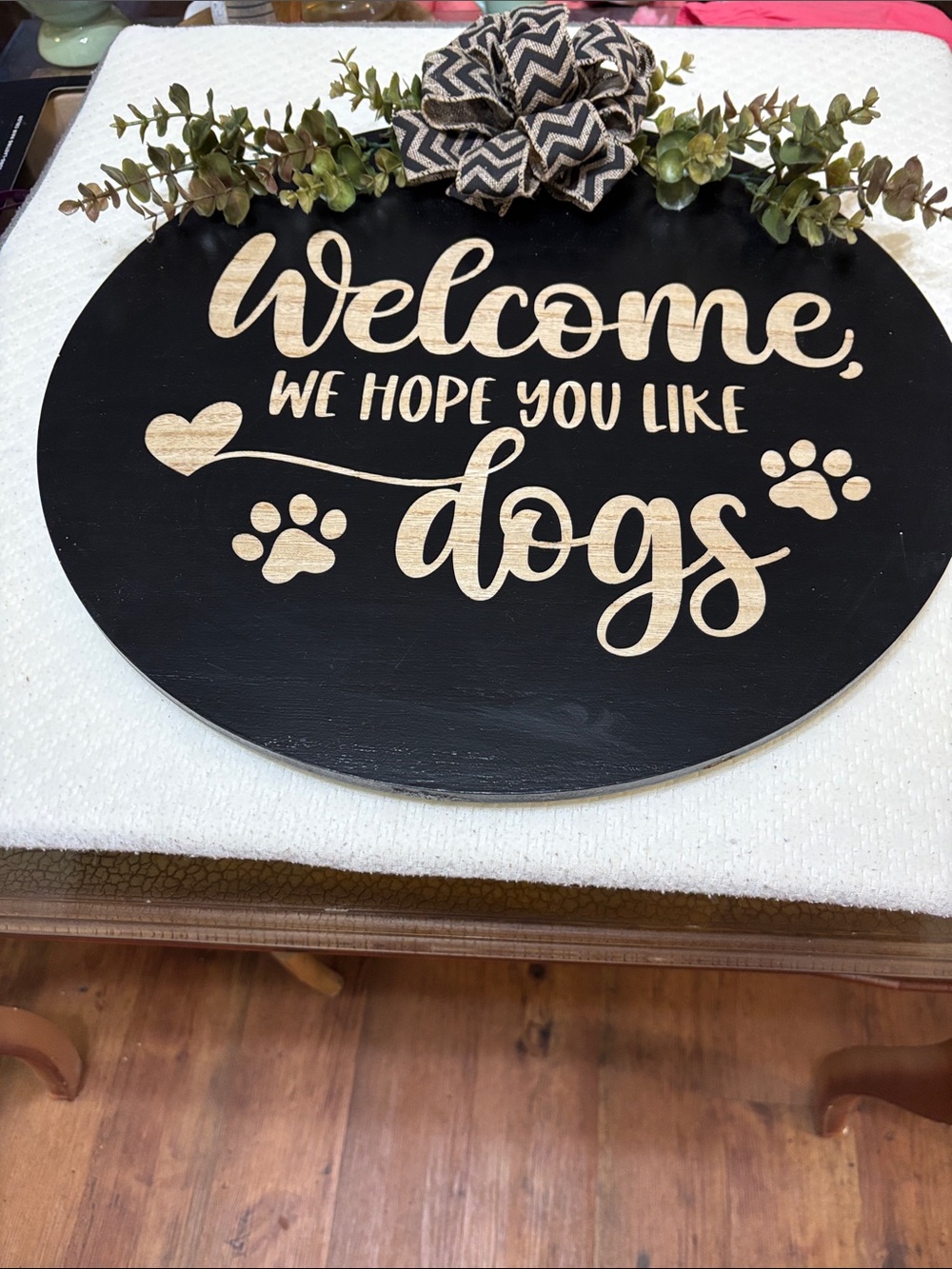 Round Door Sign